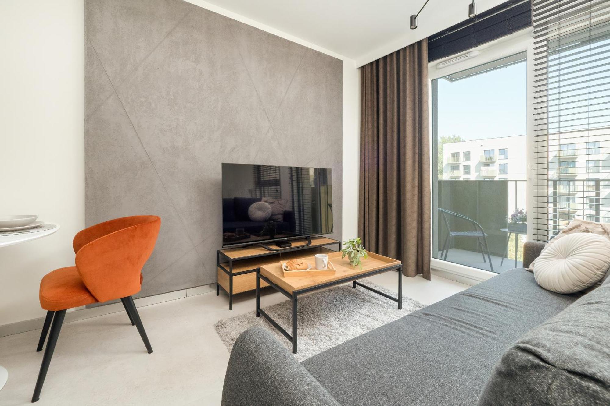 Luksusowe Studio W Lodzi Z Biurkiem, Balkonem I Klimatyzatorem By Renters Prestige Exterior foto